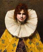 Juana Romani A portrait of a young girl with a ruffled collar